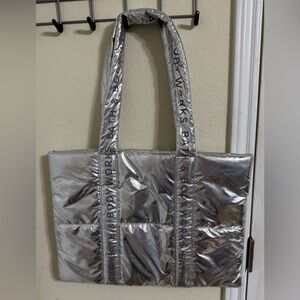 Bath & Body Works Shiny Silver Tote
